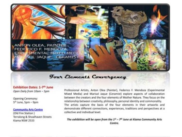 Invitation Exhibition - Four Elements Convergency -Kiama _NSW